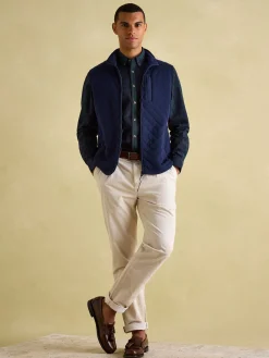 Abbott Navy Blue Checked Cotton Poplin Shirt<Joules Best