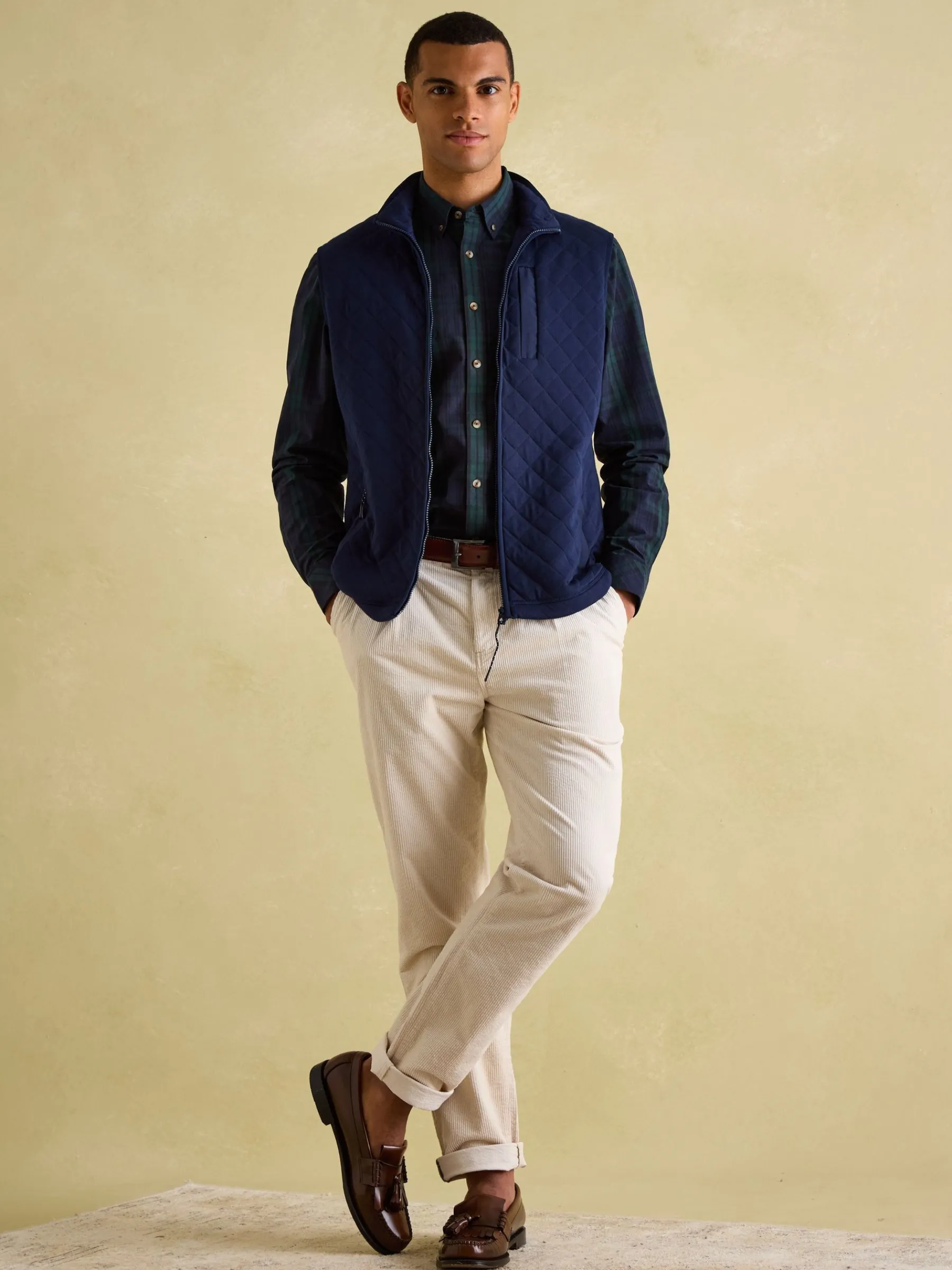 Abbott Navy Blue Checked Cotton Poplin Shirt<Joules Best