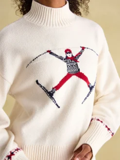 Abigail High Neck Intarsia Ski Jumper<Joules New