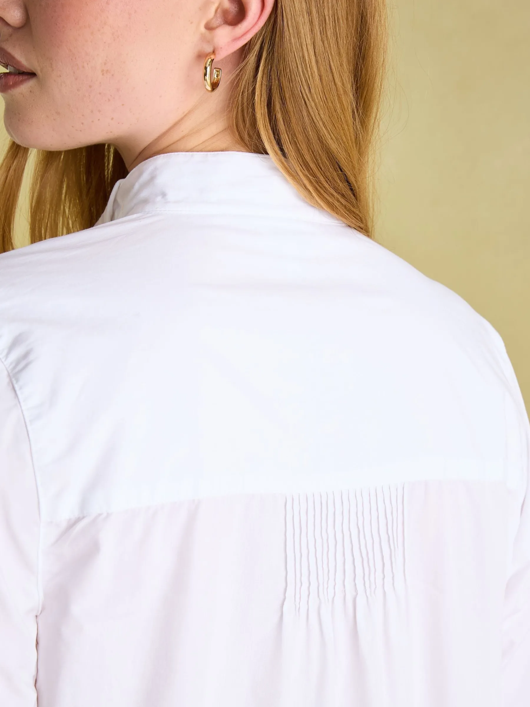 Adeline Pleated Tuxedo-Style Shirt<Joules New