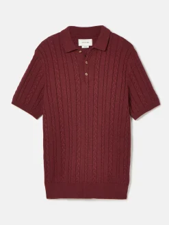 Adlington Cable Knitted Polo Shirt<Joules Clearance