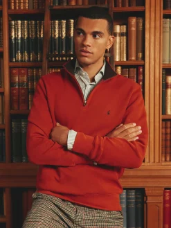 Alistair Quarter Zip Cotton Sweatshirt<Joules Discount