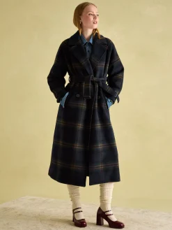 Amberley Longline Wool Blend Coat with Belt<Joules Clearance