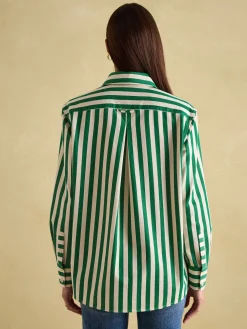 Amilla Green & Cream Stripe Shirt<Joules Best