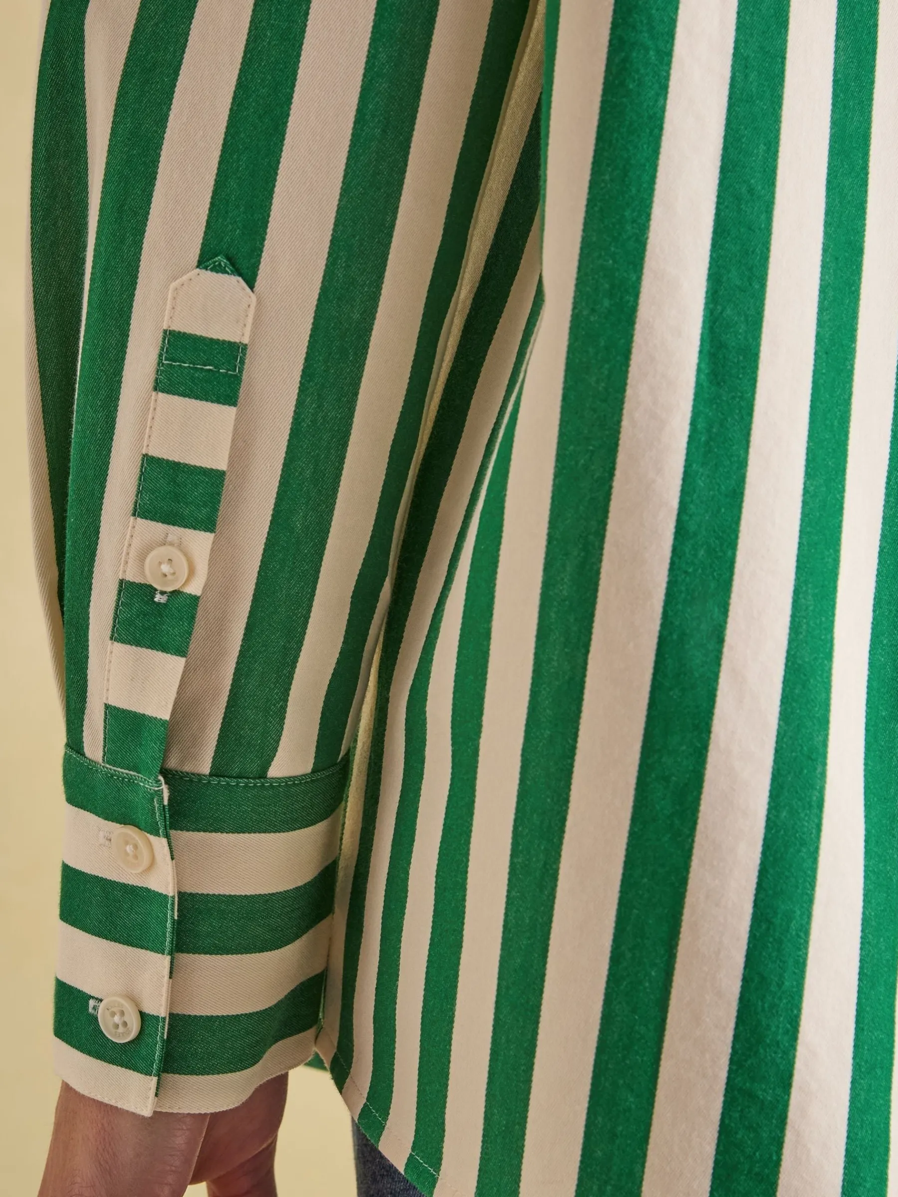 Amilla Green & Cream Stripe Shirt<Joules Best