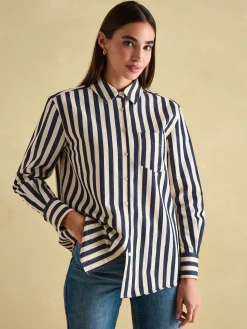 Amilla Navy & Cream Stripe Shirt<Joules New