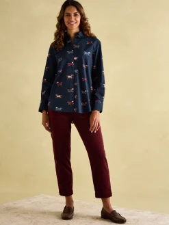 Amilla Navy Blue Cotton Shirt<Joules New
