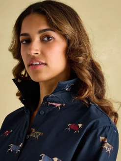 Amilla Navy Blue Cotton Shirt<Joules New