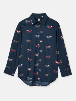 Amilla Navy Blue Cotton Shirt<Joules New