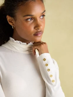 Amy Long Sleeve High Neck Jersey Top<Joules Hot