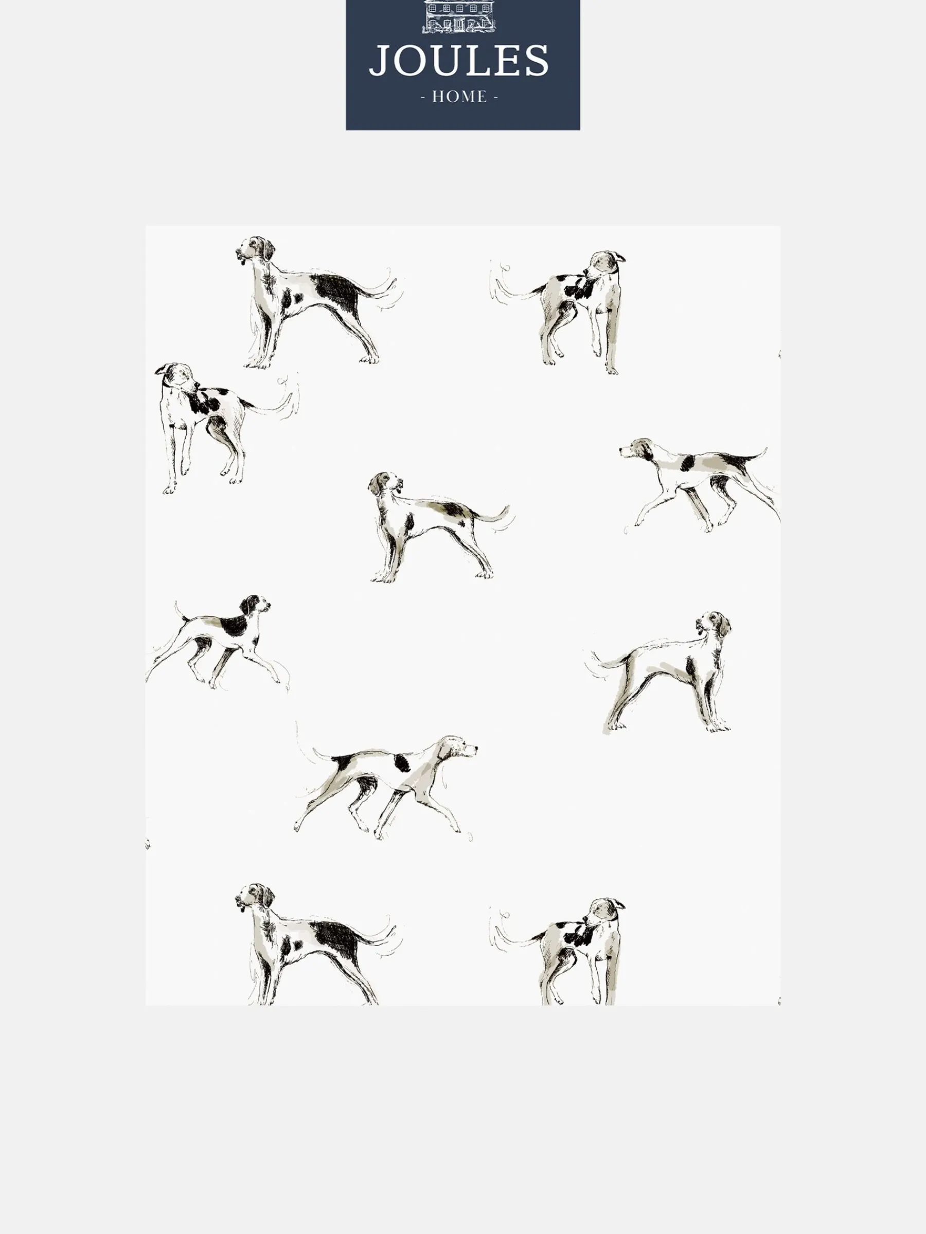 Antique Creme Sketchy Dogs 10M Wallpaper<Joules Sale