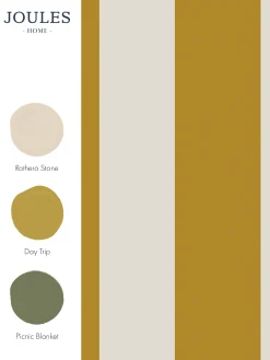 Antique Gold Harborough Stripe 10M Wallpaper<Joules Sale