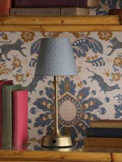 Apsley Blue Print Rechargable LED Lamp<Joules Hot