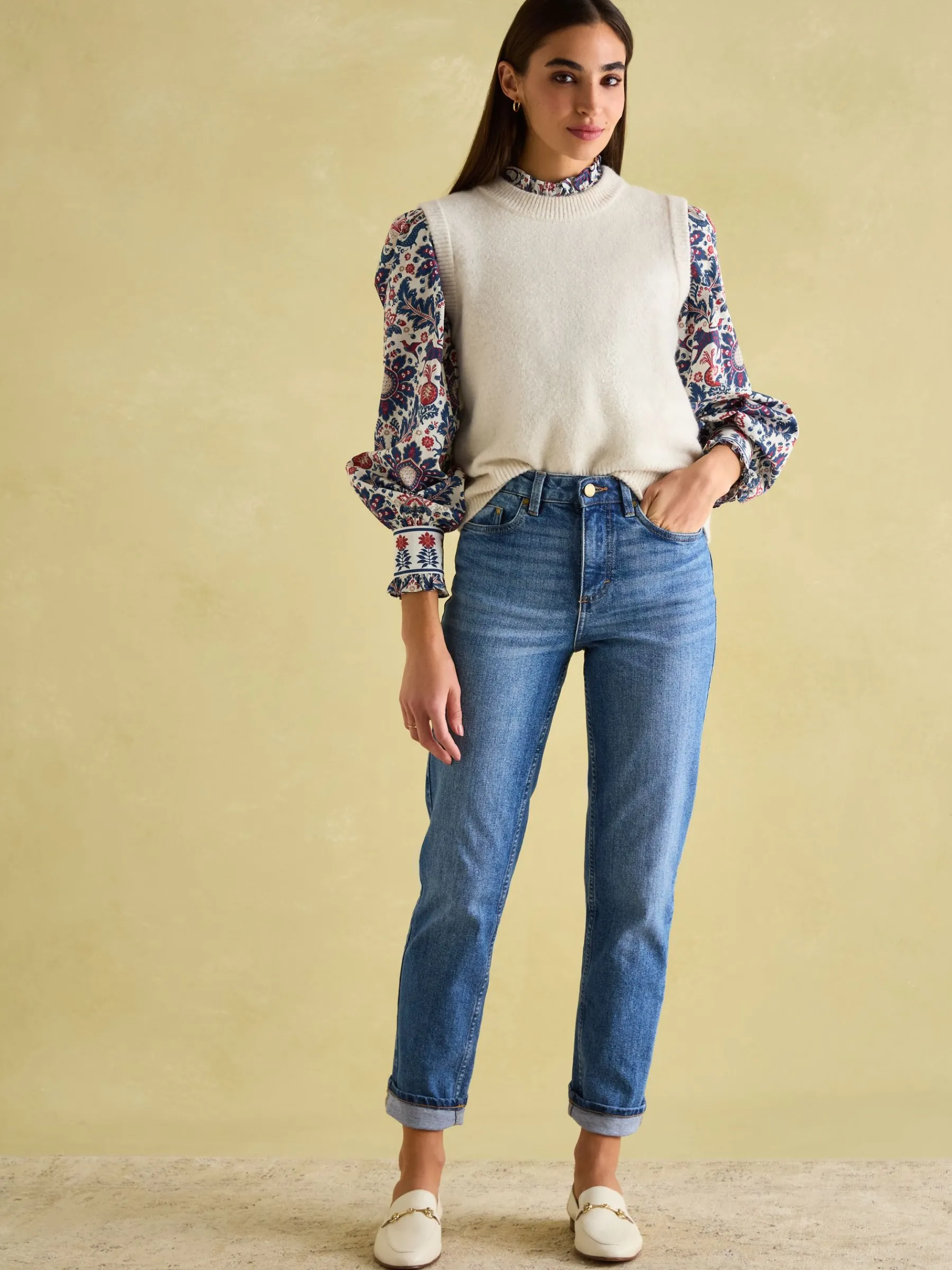 Auretta Frill Neck Blouse<Joules Sale
