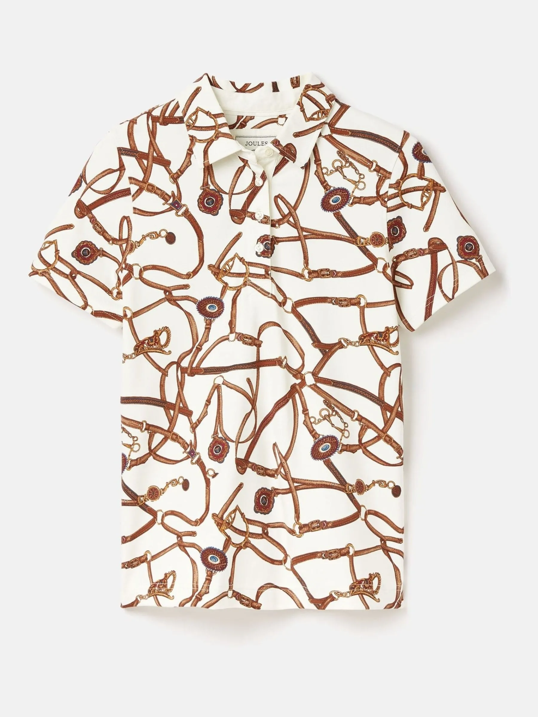Barbury Cream Bridle Print Polo Shirt<Joules Hot