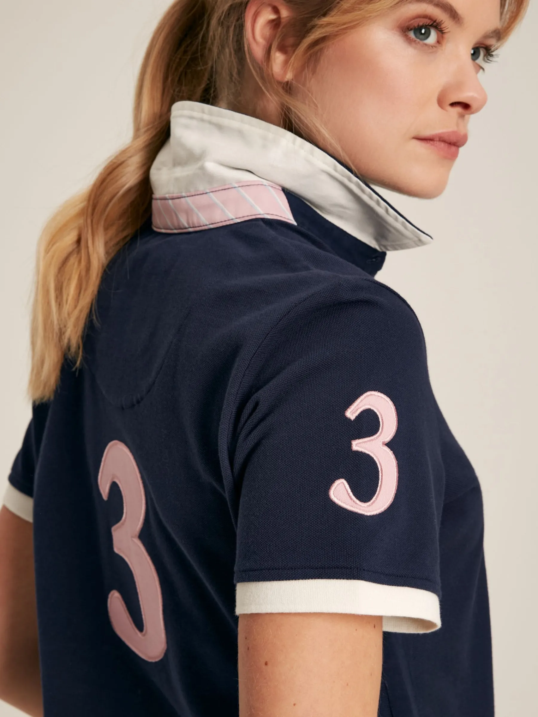 Beaufort Navy Blue Short Sleeve Cotton Polo Shirt<Joules Hot