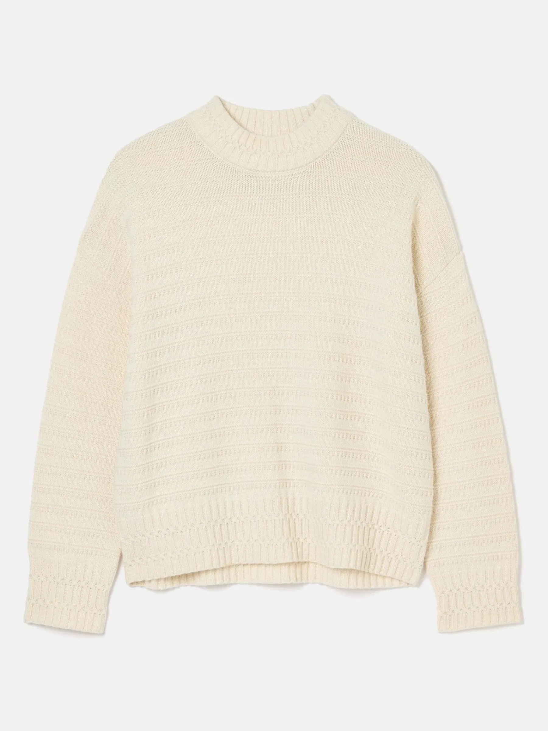 Bernie Crew Neck Textured Jumper Contains Merino Wool<Joules Best