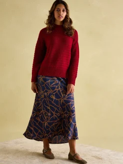 Bernie Crew Neck Textu Jumper Contains Merino Wool<Joules Online