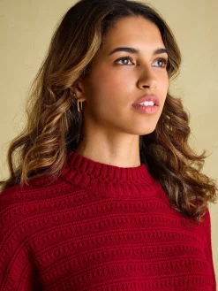 Bernie Crew Neck Textu Jumper Contains Merino Wool<Joules Online