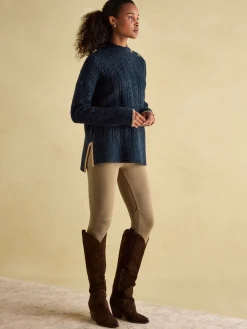 Betsy Button Shoulder Cable Jumper<Joules New