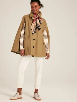 Bibury Tan Brown Waterproof Cape Coat<Joules Outlet