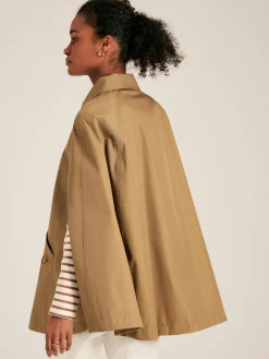 Bibury Tan Brown Waterproof Cape Coat<Joules Outlet