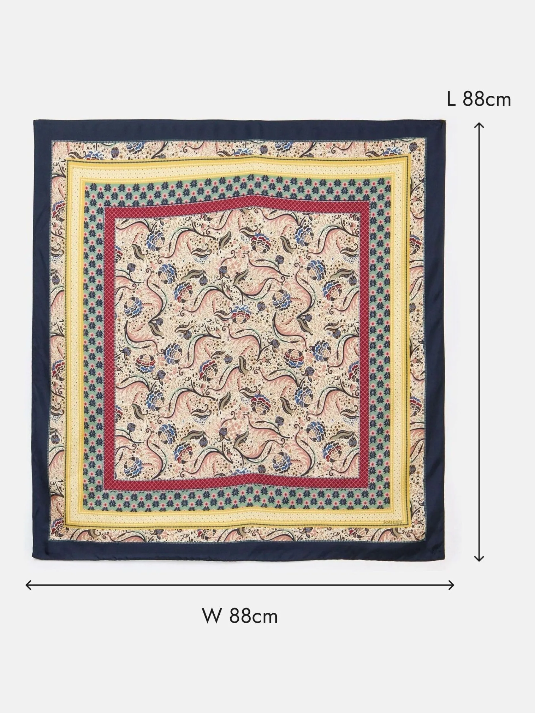 Bloomfield Square Silk Scarf<Joules