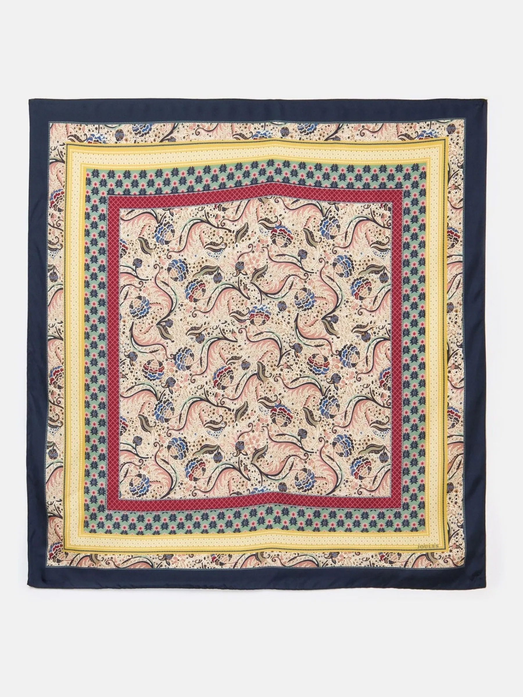 Bloomfield Square Silk Scarf<Joules