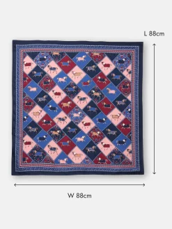 Bloomfield Square Silk Scarf<Joules Sale