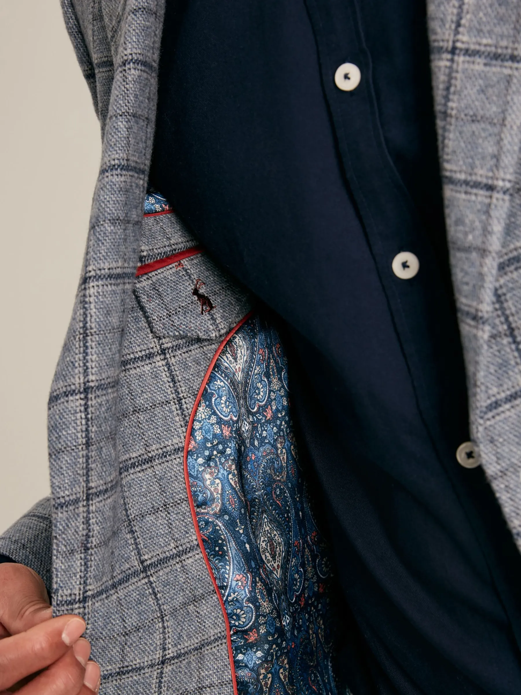 Check Slim Fit Suit Blazer<Joules Hot