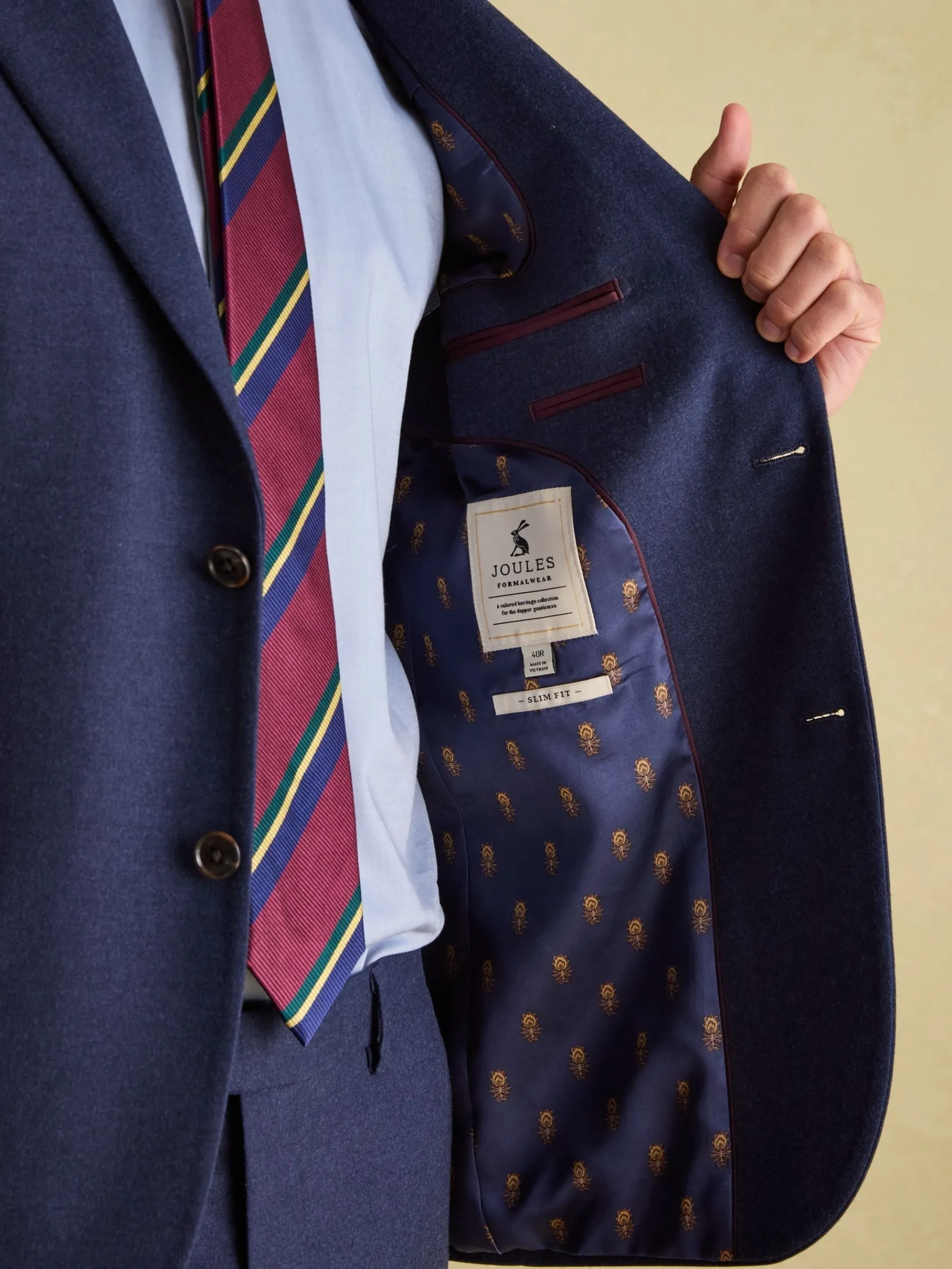 Slim Fit Flannel Suit Jacket<Joules Discount