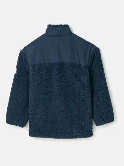 Boys' Billy Navy Blue Half Zip Borg Fleece<Joules Online