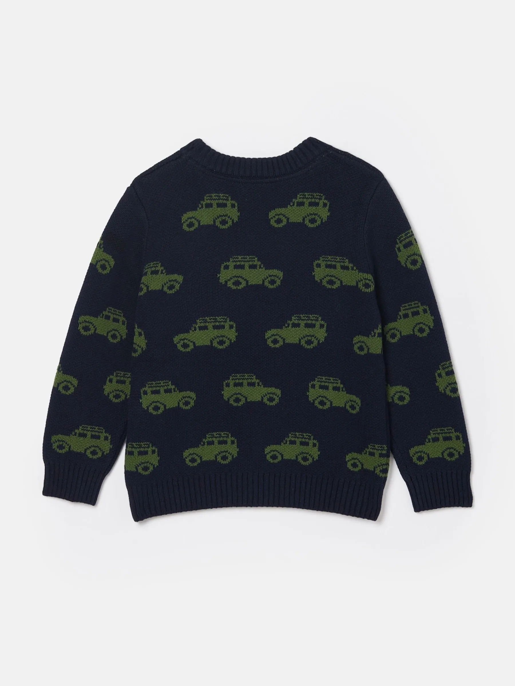 Boys' Burton Navy Blue Intarsia Knitted Jumper<Joules Sale