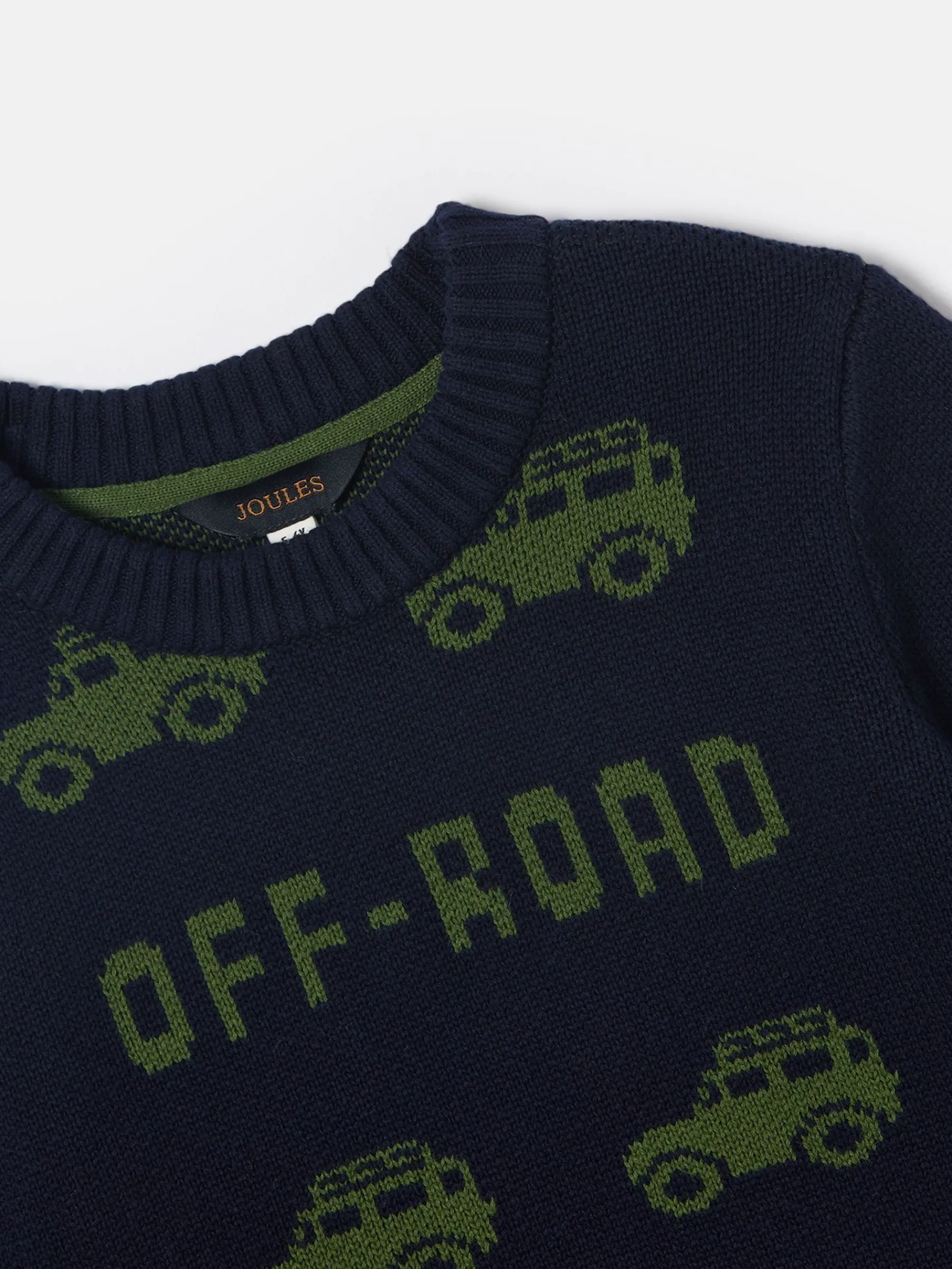 Boys' Burton Navy Blue Intarsia Knitted Jumper<Joules Sale