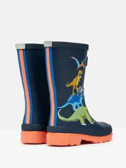 Boys' Navy Dinosaur Printed Wellies<Joules Sale