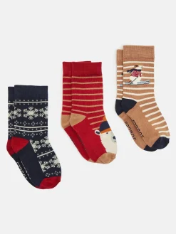 Boys' Neat Feet 3 Pack Socks<Joules New