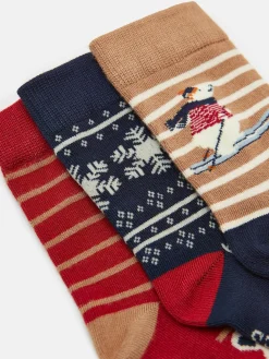 Boys' Neat Feet 3 Pack Socks<Joules New