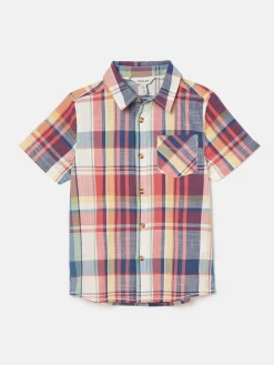 Boys' Wilson Cotton Check Shirt<Joules Best