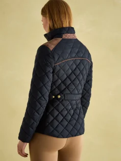 Braemar Luxe Showerproof Diamond Quilted Coat<Joules Sale