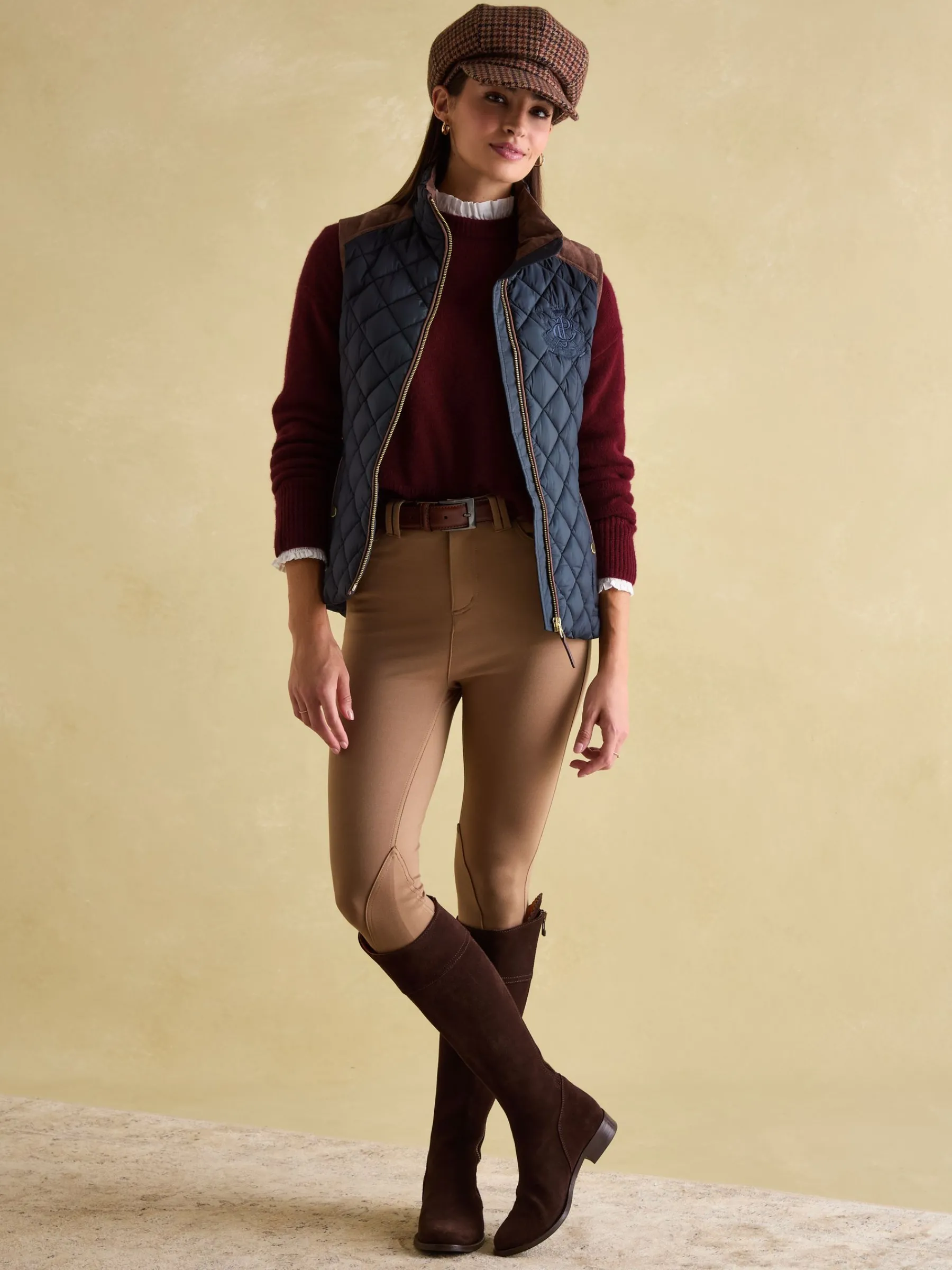 Braemar Luxe Showerproof Diamond Quilted Gilet<Joules Clearance