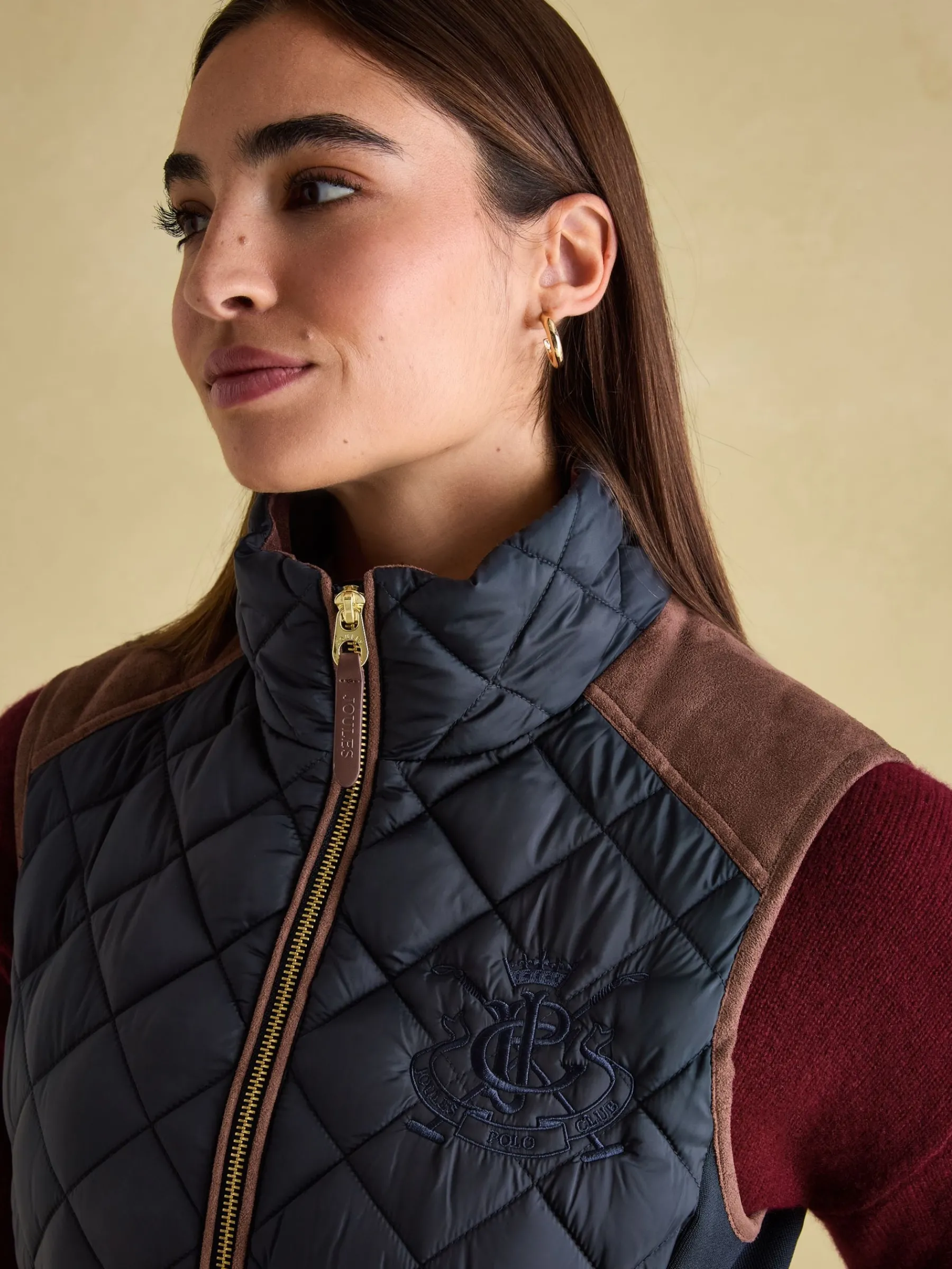 Braemar Luxe Showerproof Diamond Quilted Gilet<Joules Clearance