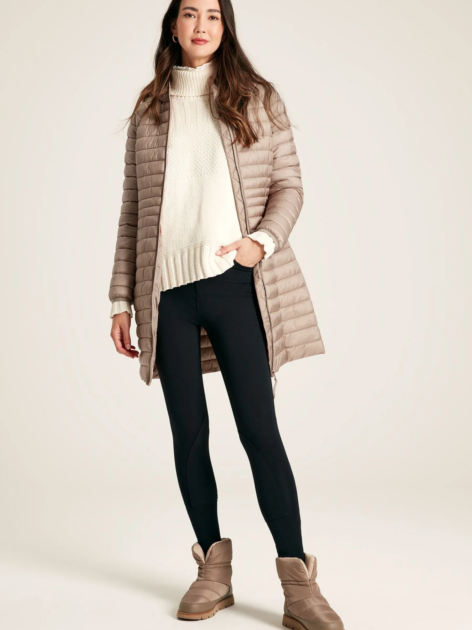 Bramley Showerproof Long Packable Padded Coat<Joules Best