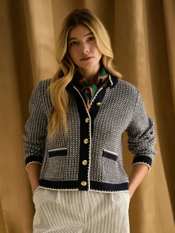 Bridget Button Through Textured Cardigan<Joules Outlet
