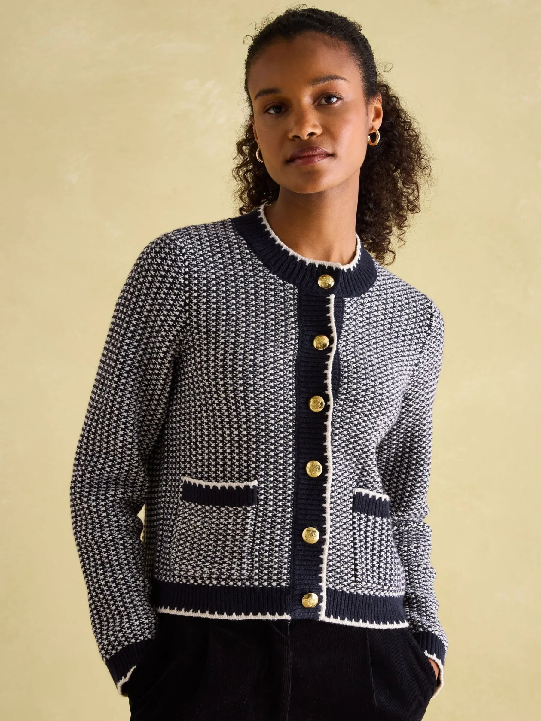 Bridget Button Through Textured Cardigan<Joules Outlet