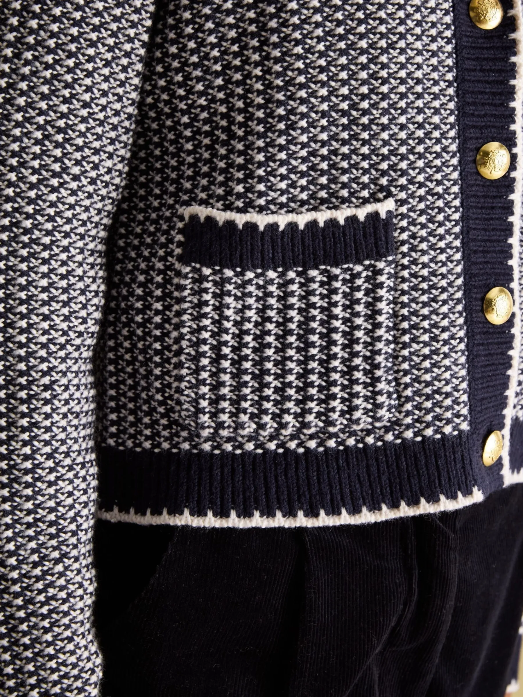 Bridget Button Through Textured Cardigan<Joules Outlet