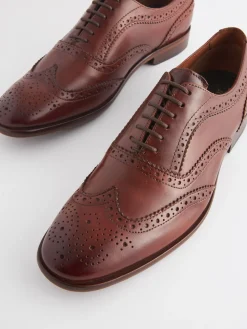 Brown Leather Oxford Brogues<Joules Discount