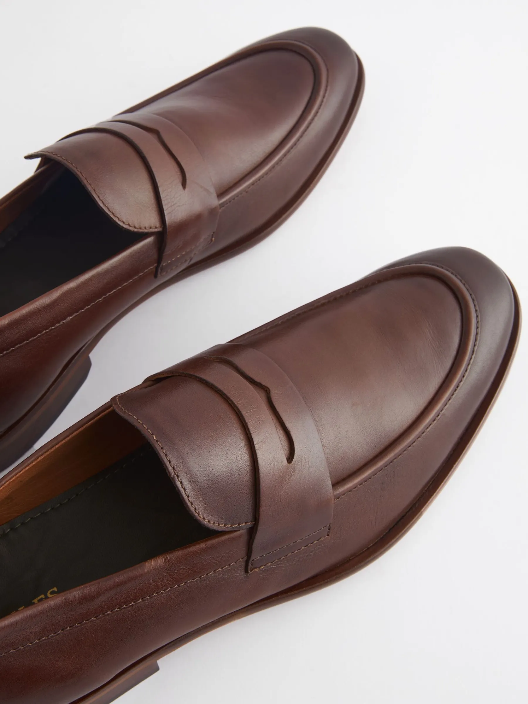 Brown Leather Penny Loafers<Joules Clearance