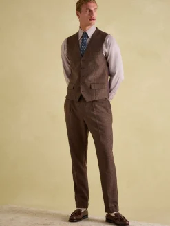 Slim Fit Texture Suit Waistcoat<Joules Discount