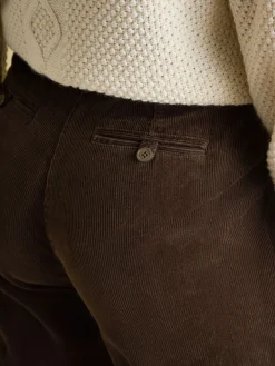 Calla Dark Brown Corduroy Tapered Trousers<Joules Clearance