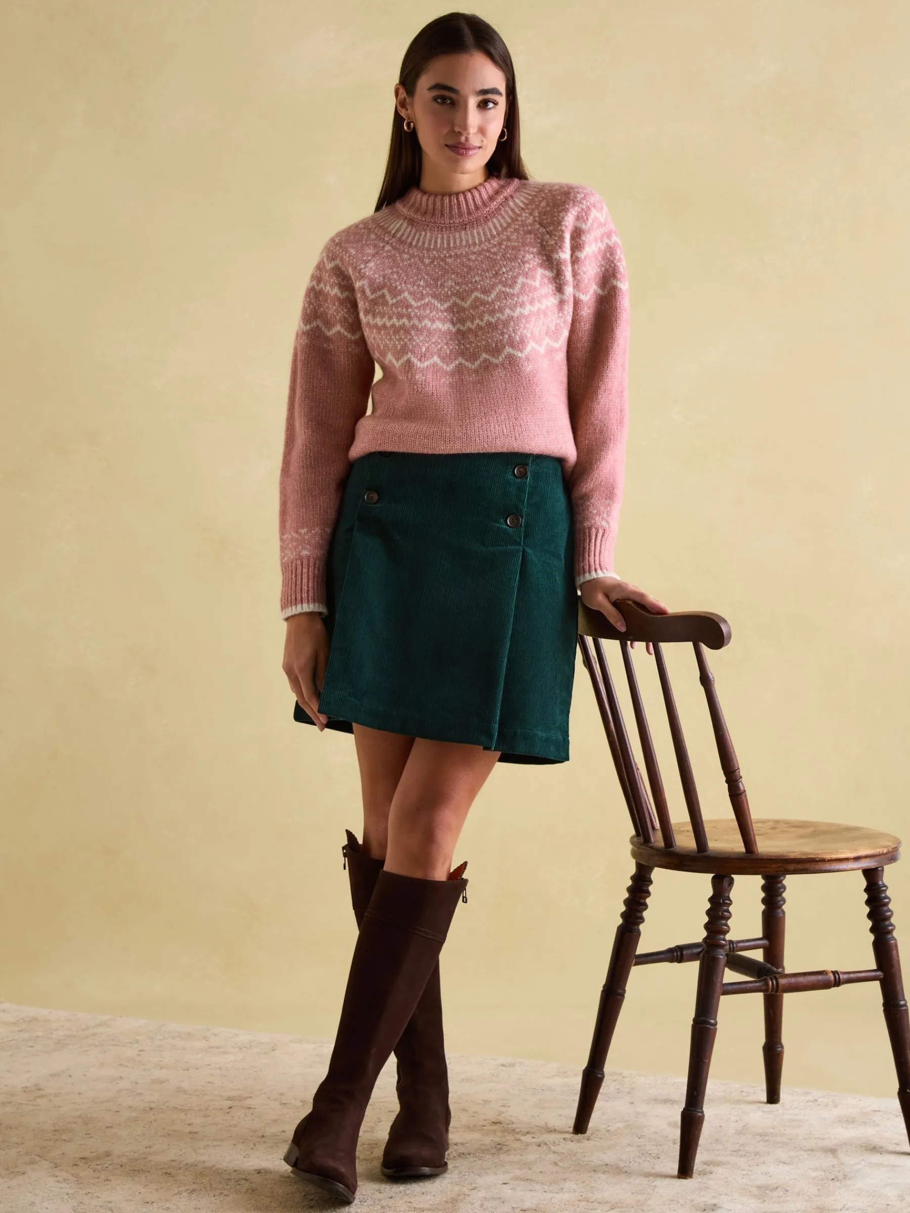 Charlotte Crew Neck Fair Isle Jumper<Joules Online